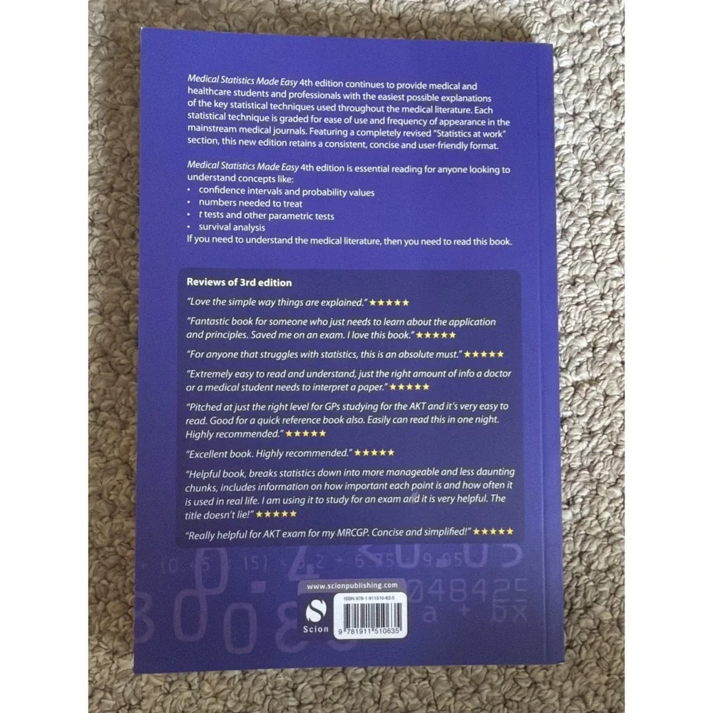 Medical Statistics Made Easy Fourth Edition By Michael Harris Gordon Taylor
